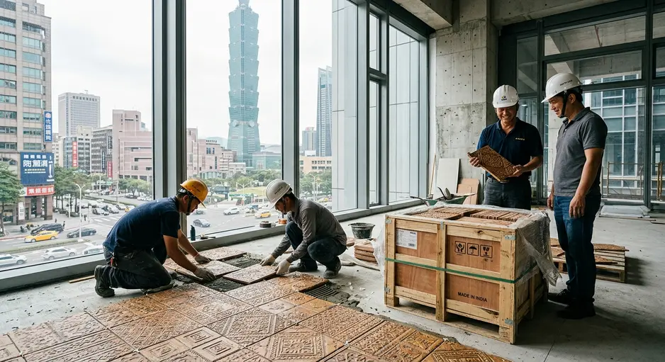 Textured Tiles Exporter from India to Taiwan